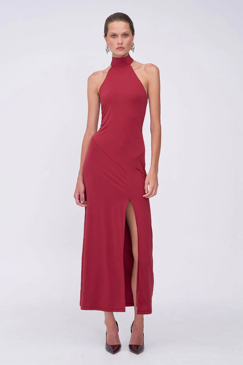 Ellie Halter Neck Maxi Dress