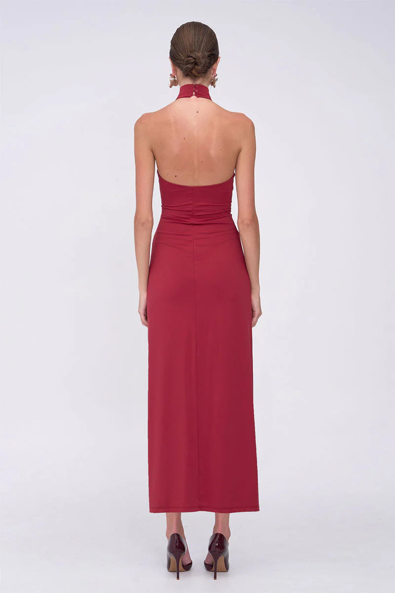 Ellie Halter Neck Maxi Dress