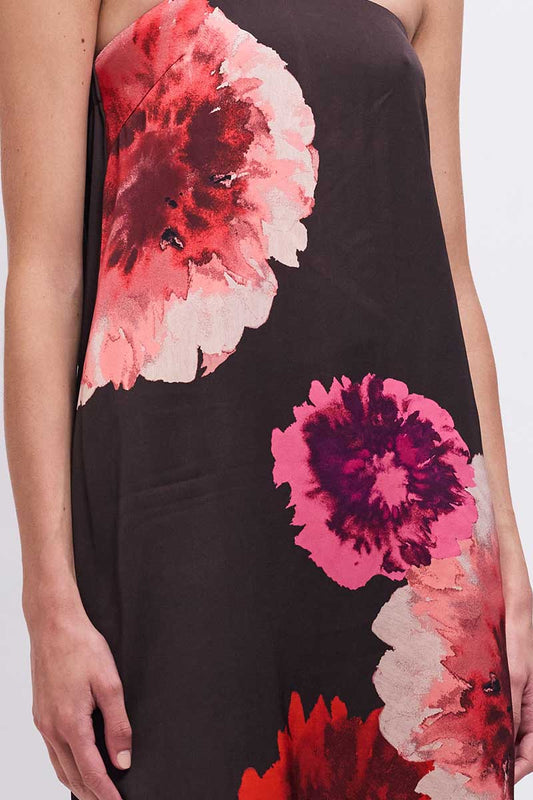 Frida Strapless Bustier Maxi - Floral Print