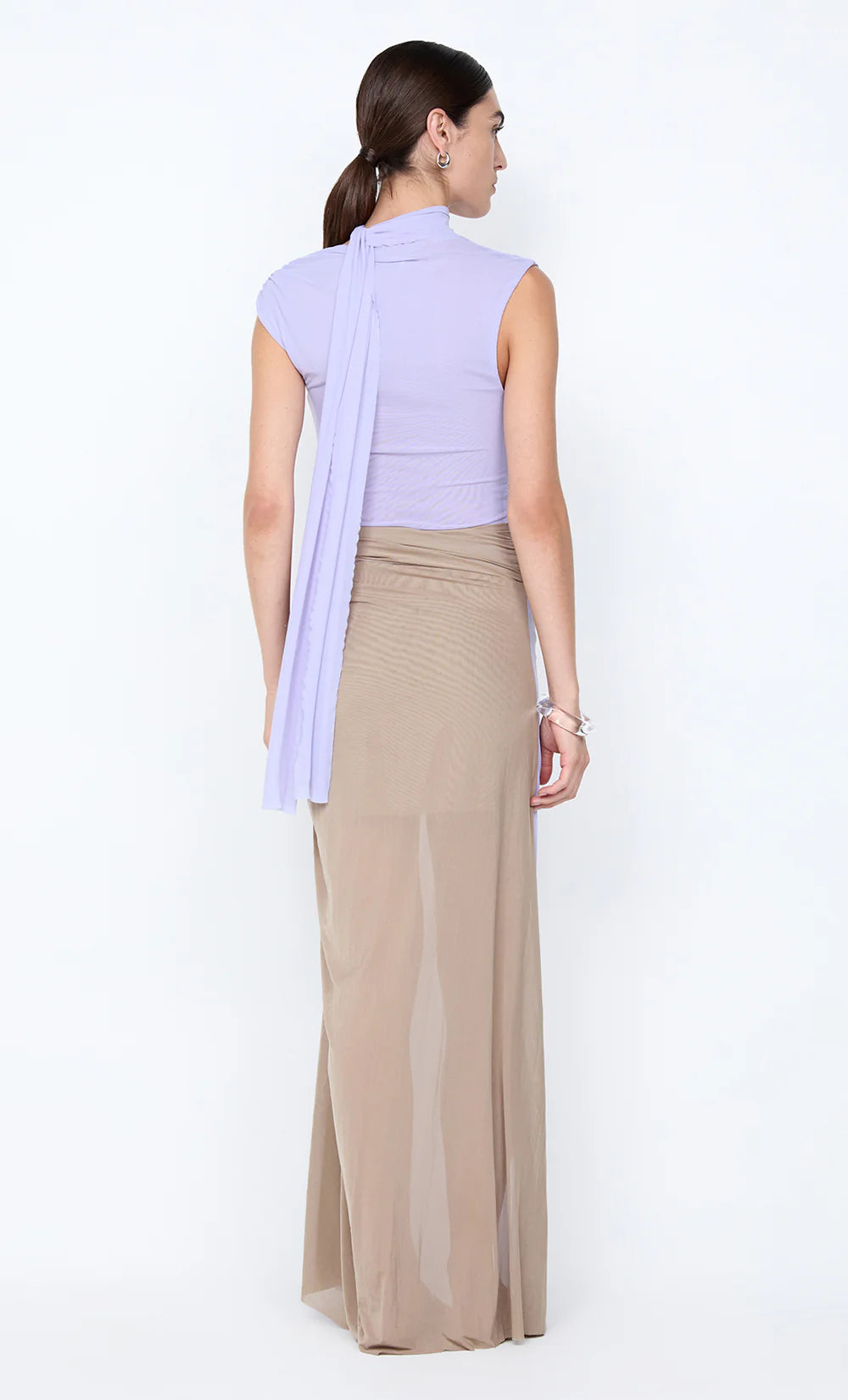 Conni Twist Maxi Dress - Wisteria/Taupe.