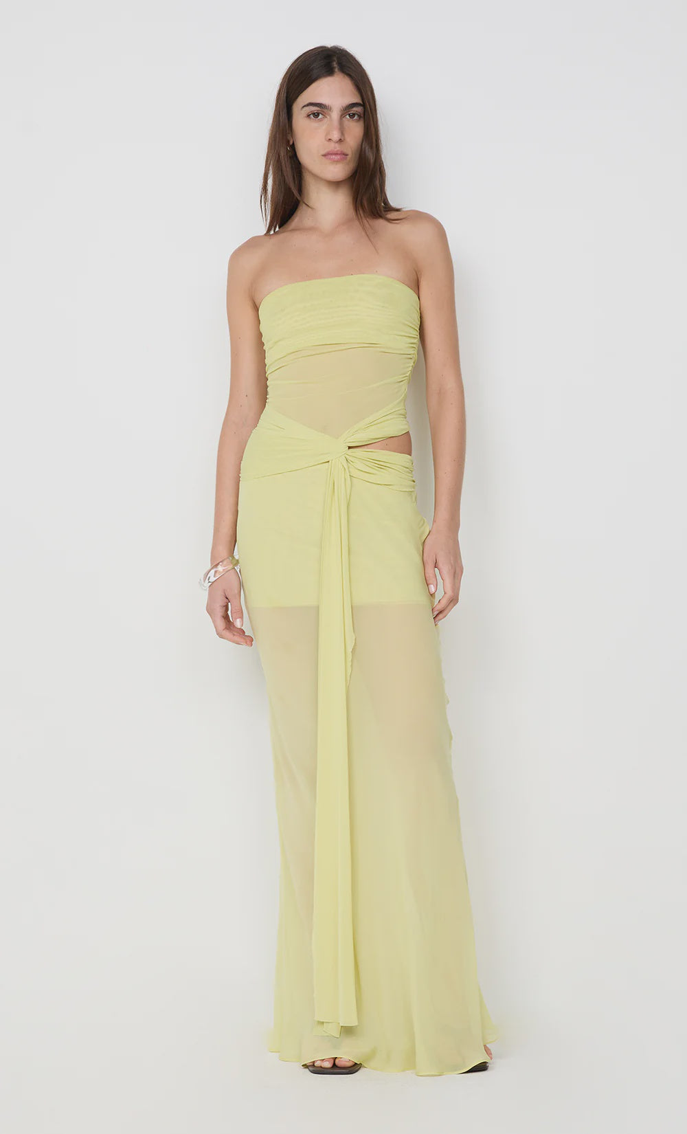 Jehnaya Strapless Maxi Dress - Citrus.