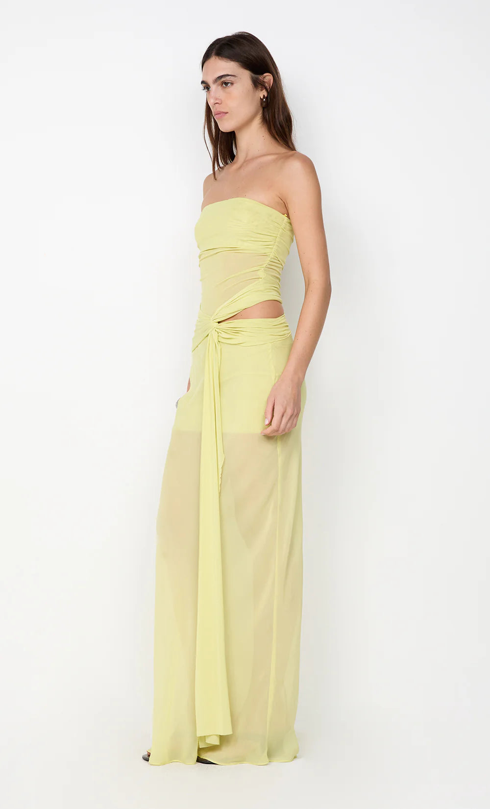 Jehnaya Strapless Maxi Dress - Citrus.
