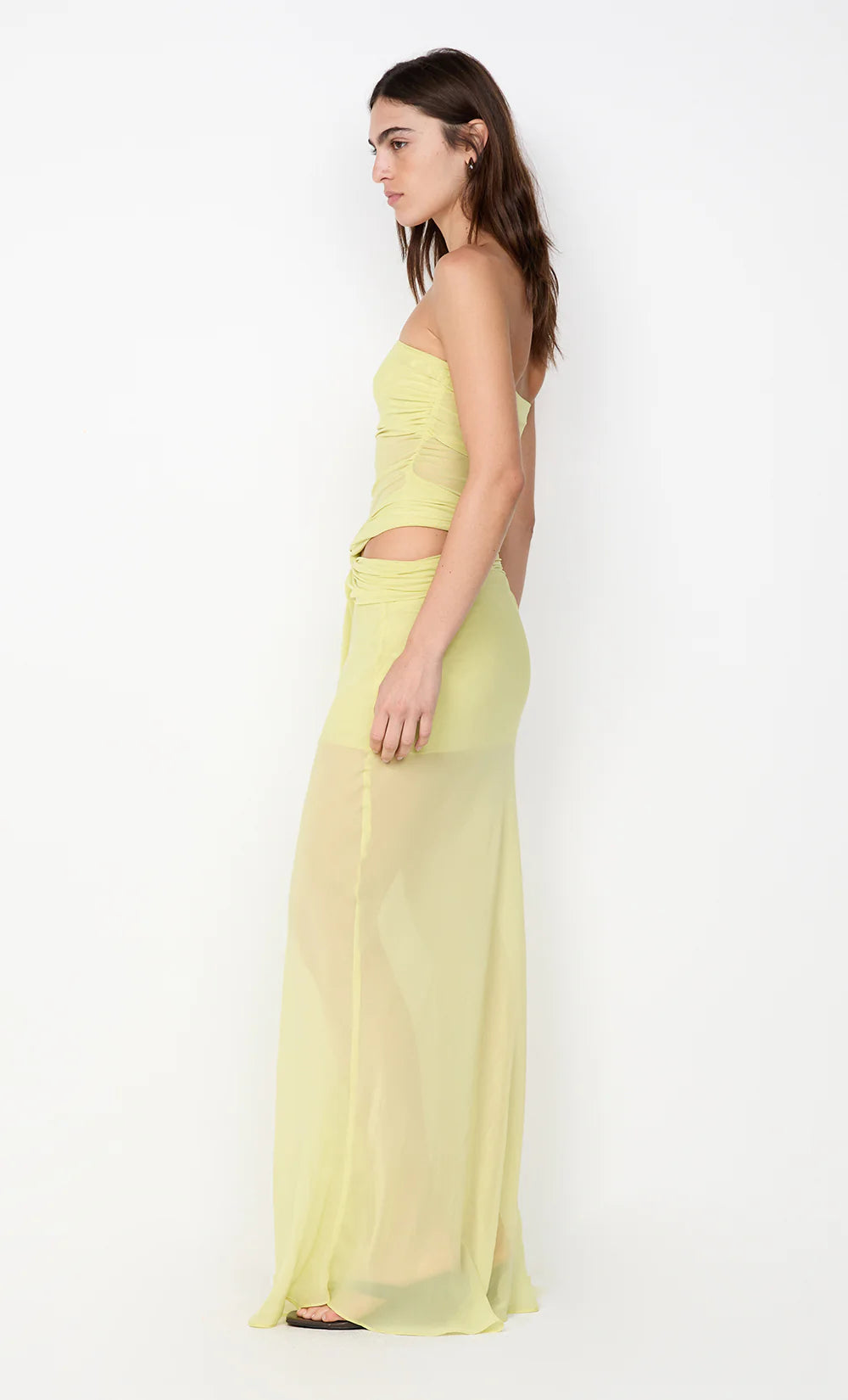 Jehnaya Strapless Maxi Dress - Citrus.