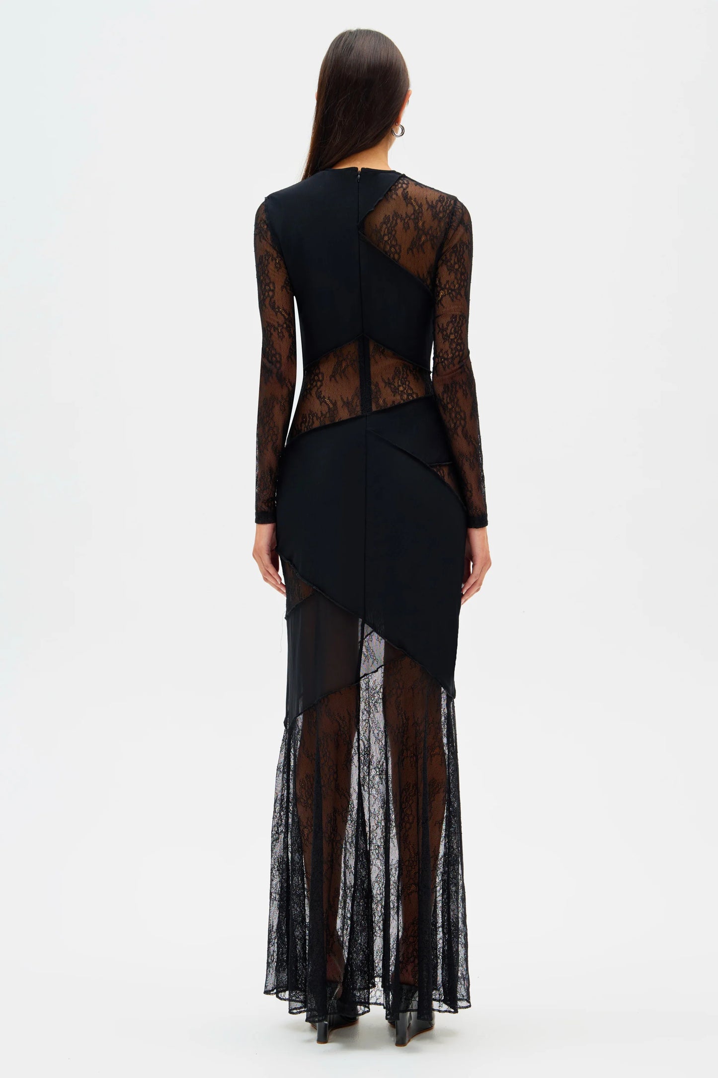 INNIKA LACE MAXI DRESS BLK