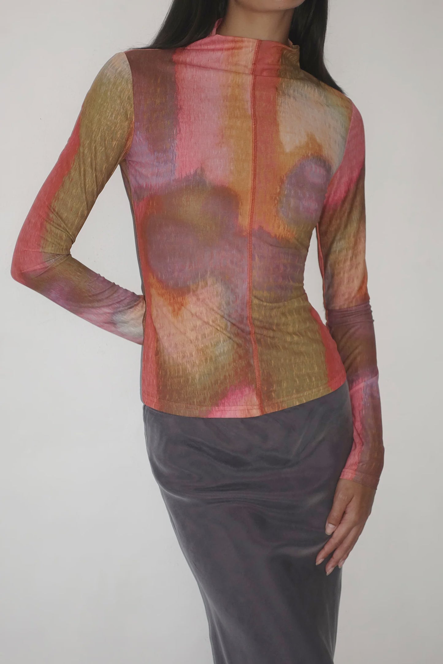 KIZZY LONG SLEEVE TOP-  RAINBOW