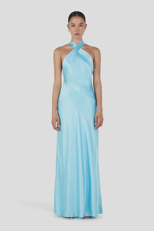 THE LUNAR MAXI DRESS - AQUA