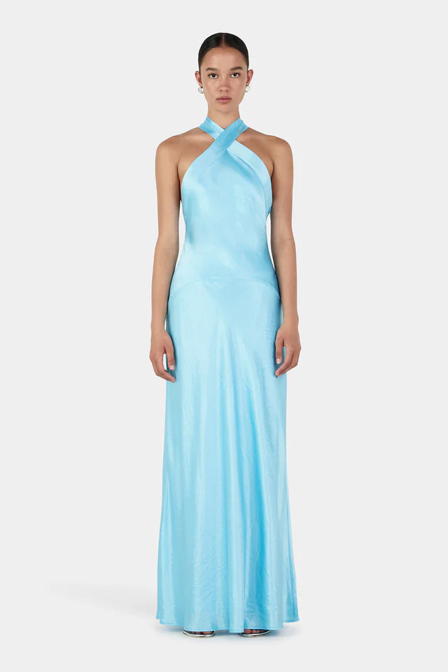 LUNAR MAXI DRESS AQUA