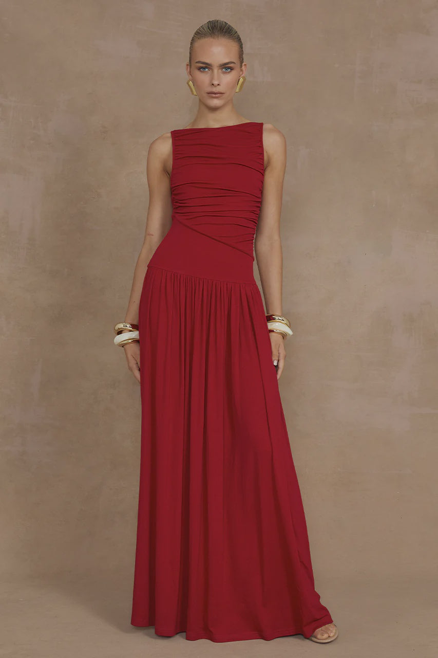 NALLA MAXI DRESS - CHERRY