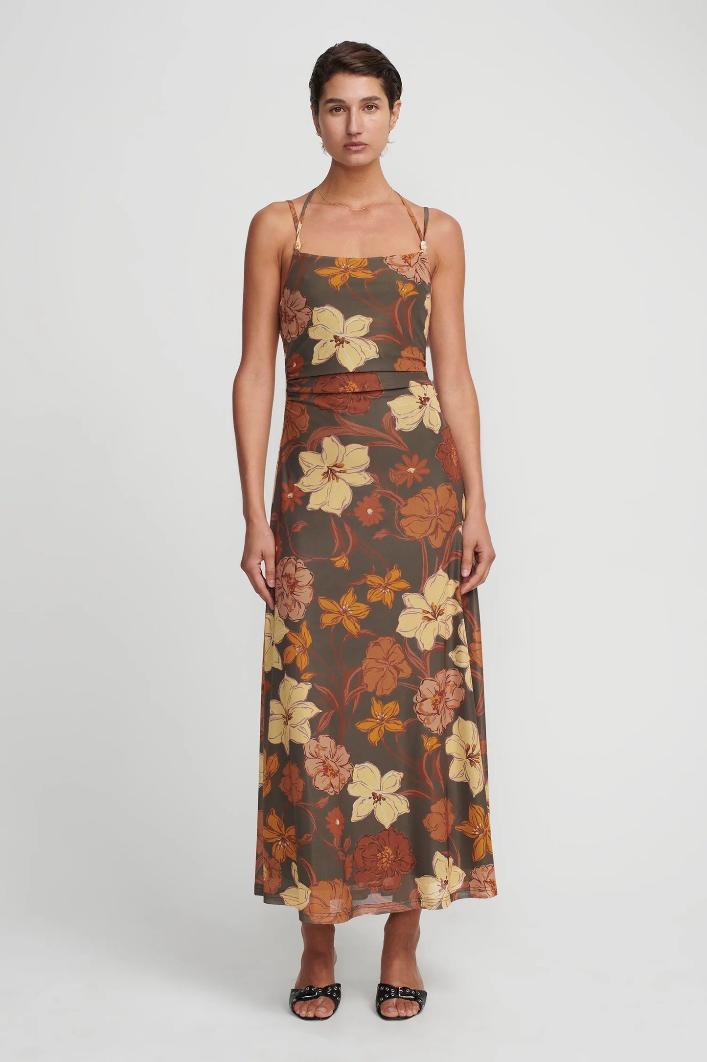 ODESSA MAXI DRESS - MOSS FLORAL