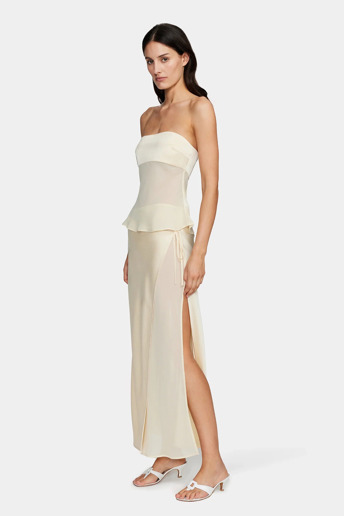 RICKY MIDI SKIRT - BUTTERCREAM