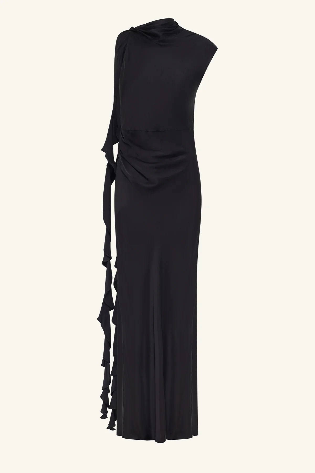 Agnes Draped Ruffle Maxi Dress