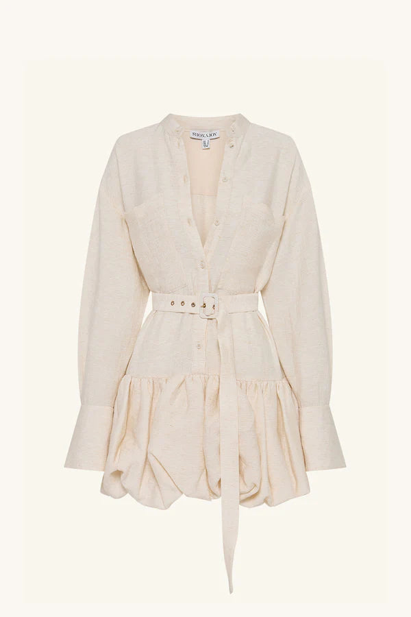 Jasper Bubble Shirt Mini Dress - Resin