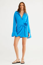 Load image into Gallery viewer, RUMER- AMALFI SHIRT DRESS - BLUE
