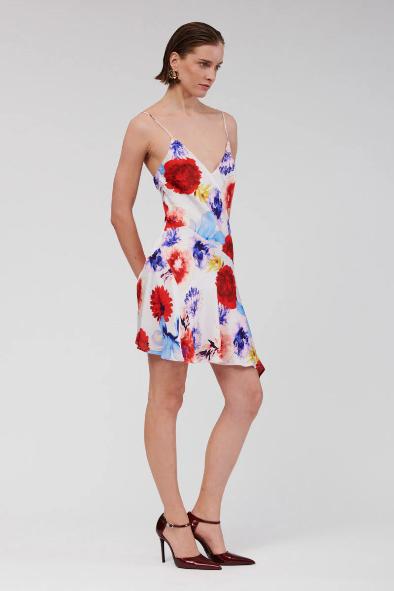 AMIE SLIP DRESS MINI - FLORAL PRINT