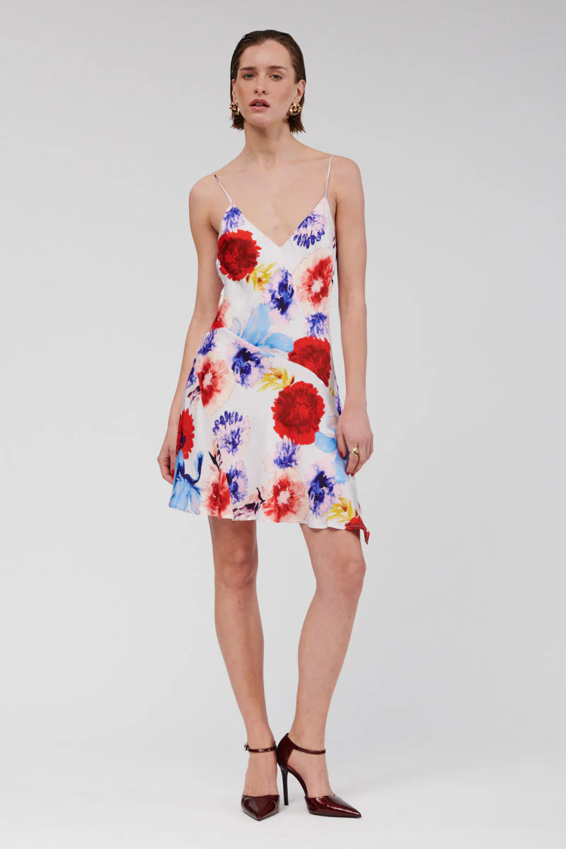 AMIE SLIP DRESS MINI - FLORAL PRINT