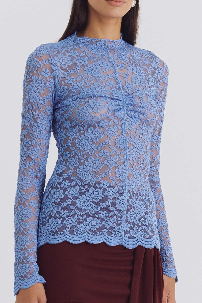 SUBOO - GEMMA LACE LONG SLEEVE TOP