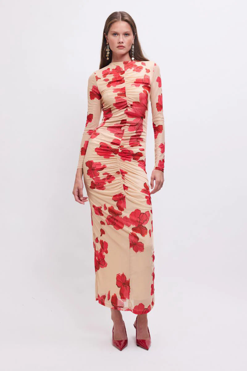 Suzie Floral L/Slv Reversible Midi Dress