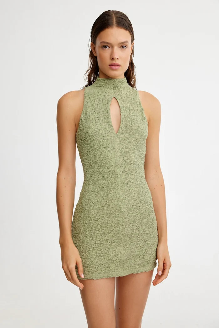 BRIELLE MINI DRESS - SAGE