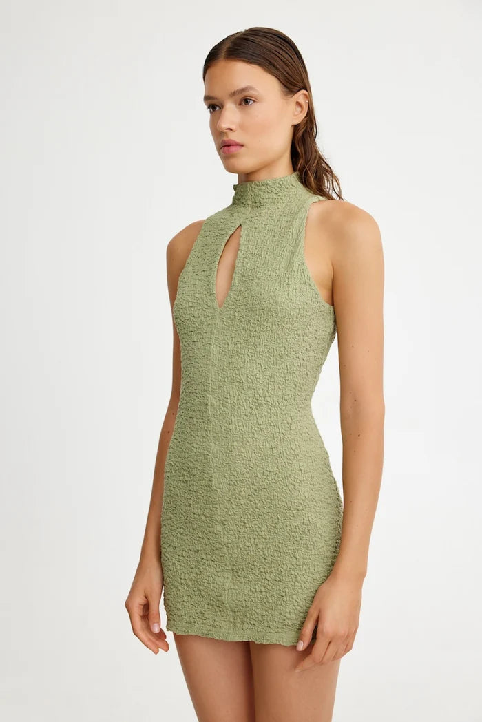 BRIELLE MINI DRESS - SAGE