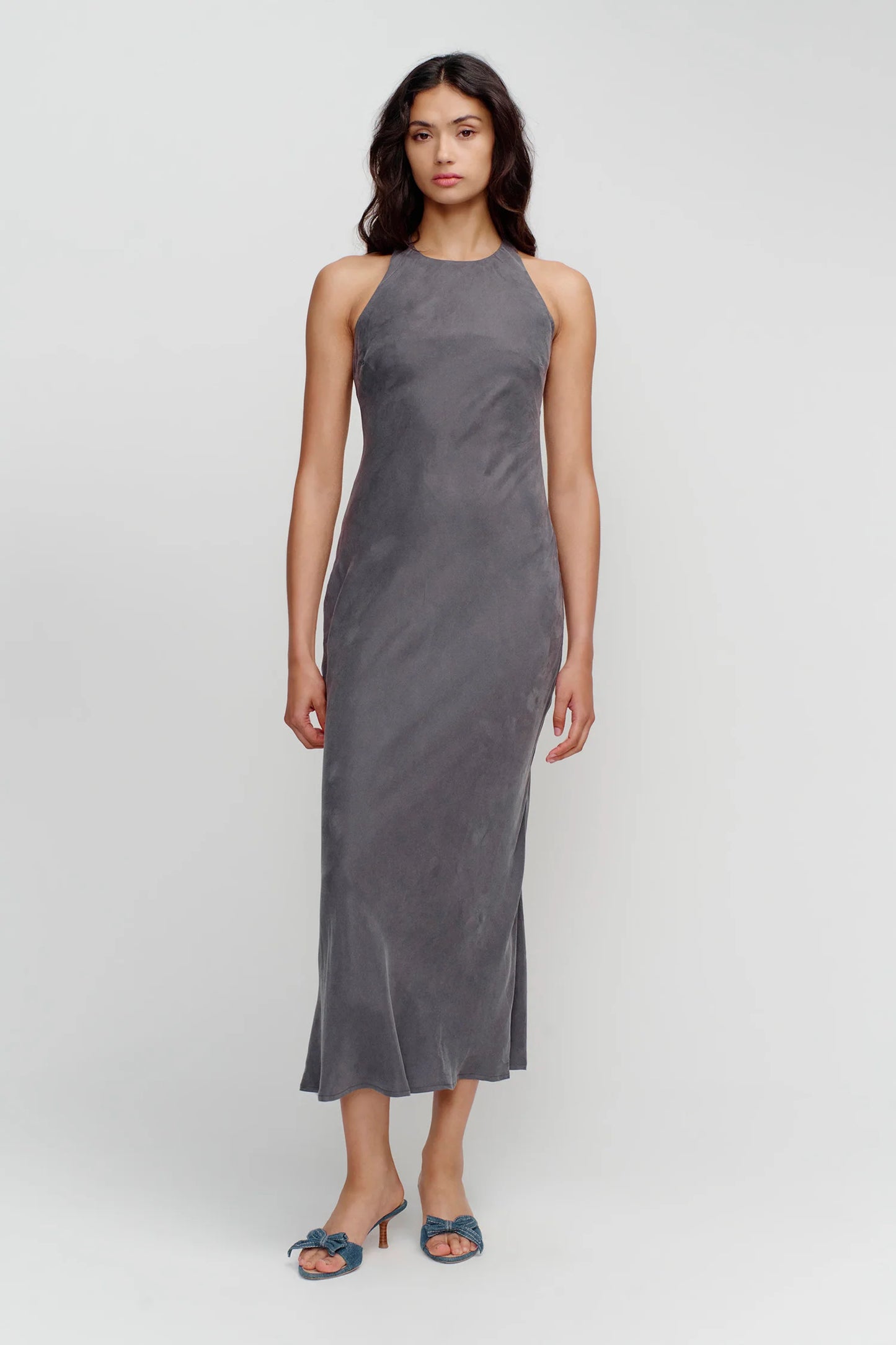 SIENNA SLIP DRESS - SLATE