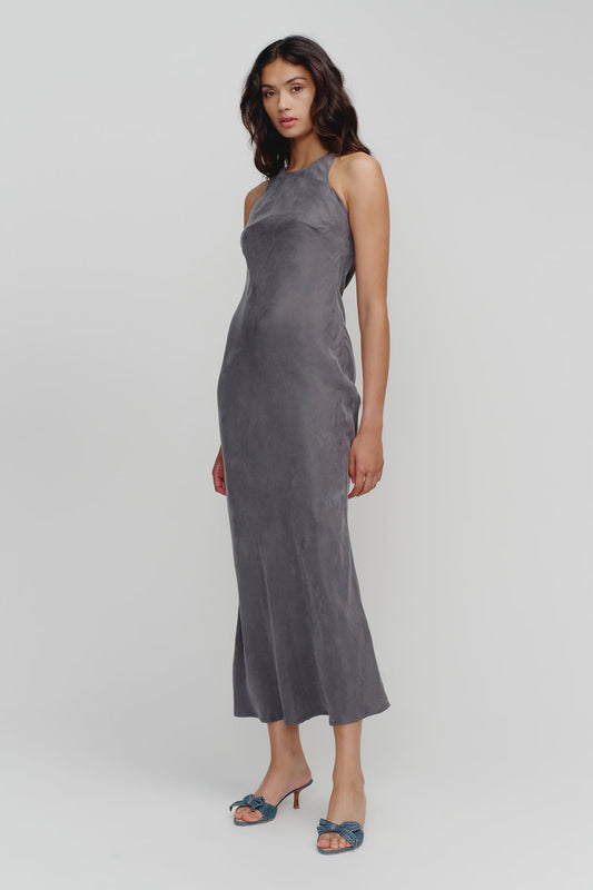 SIENNA SLIP DRESS - SLATE