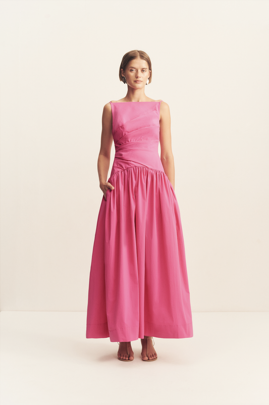Campbell Square Neck Maxi Dress - Pink