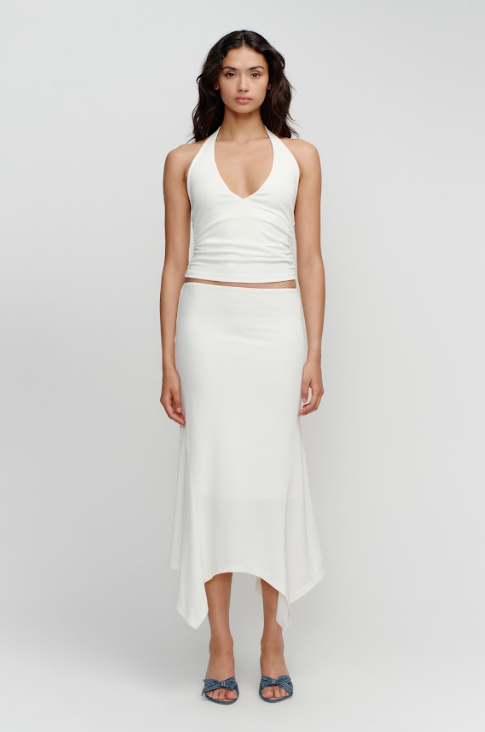 KIMMY MIDI SKIRT - IVORY