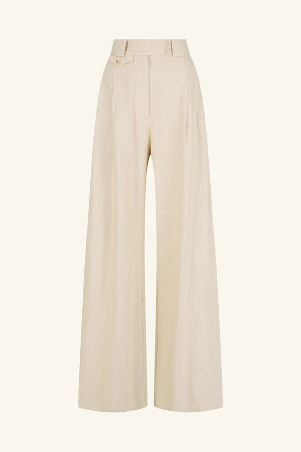 NEWMAN HIGHWASTED TAILORED PANT - PARCHMENT