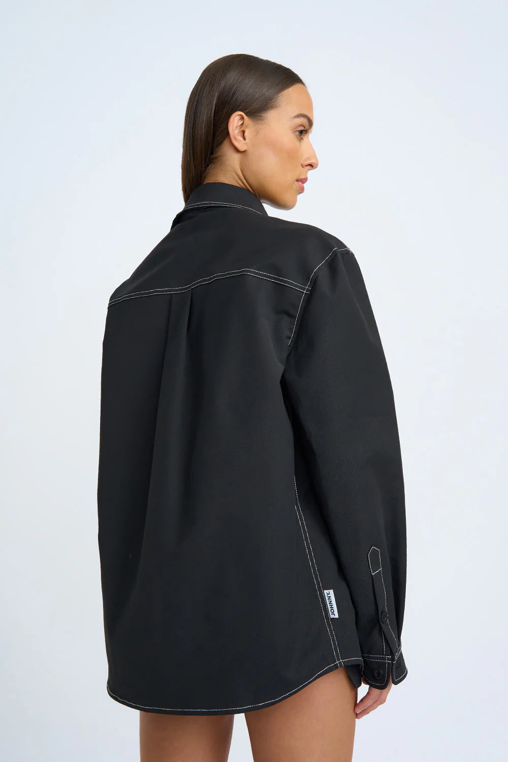 THE MIDNIGHT POCKET JACKET BLK IVORY