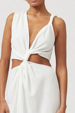 Load image into Gallery viewer, SUBOO - JACQUI SLEEVELESS CROSS OVER MIDI DRESS WHITE
