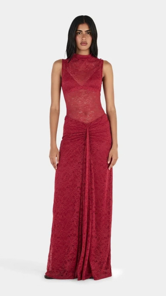 Mariam Maxi Dress Lipstick