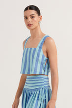 Load image into Gallery viewer, STEELE- ADELINE TOP - LAGOON STRIPE
