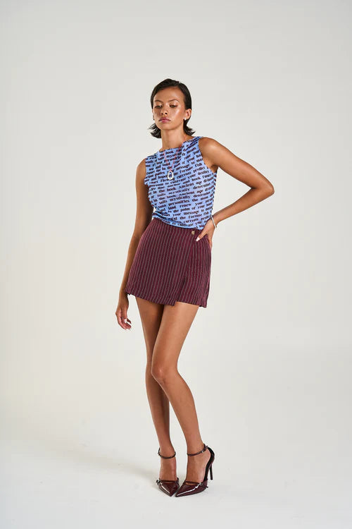 A-SYM SKORT - SKINA PINSTRIPE