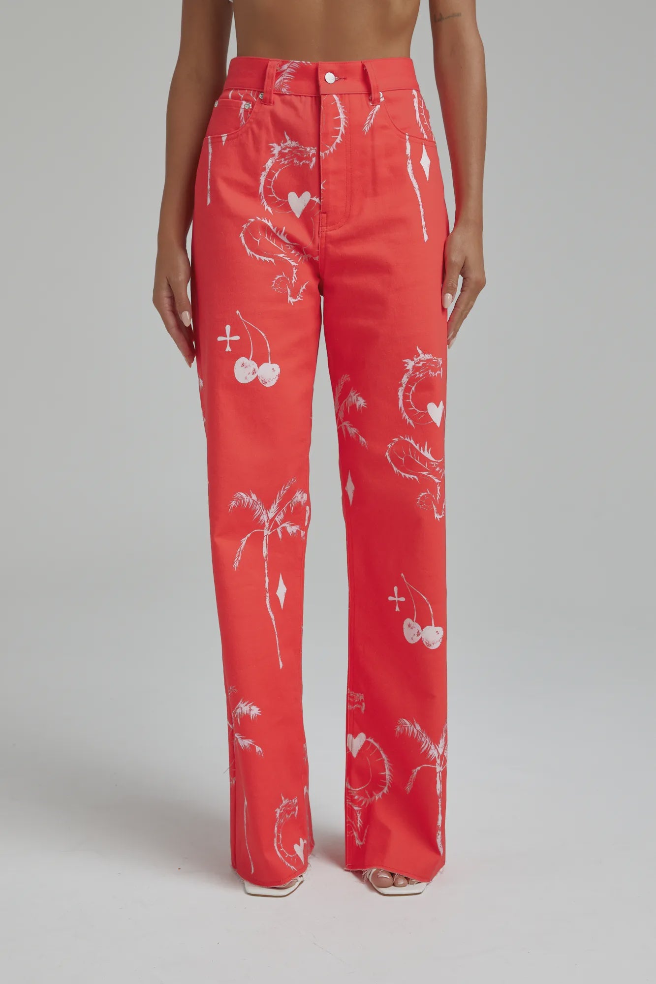 SUMMI SUMMI - RED DRAGON HEARTS JEAN