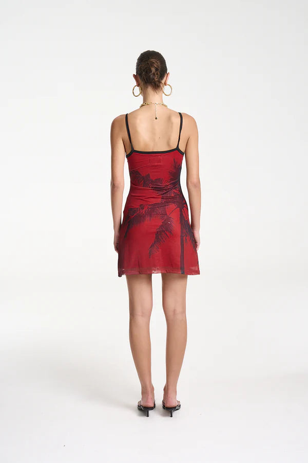 PRE ORDER 
A Line Mini Mesh  Dress - La Palma