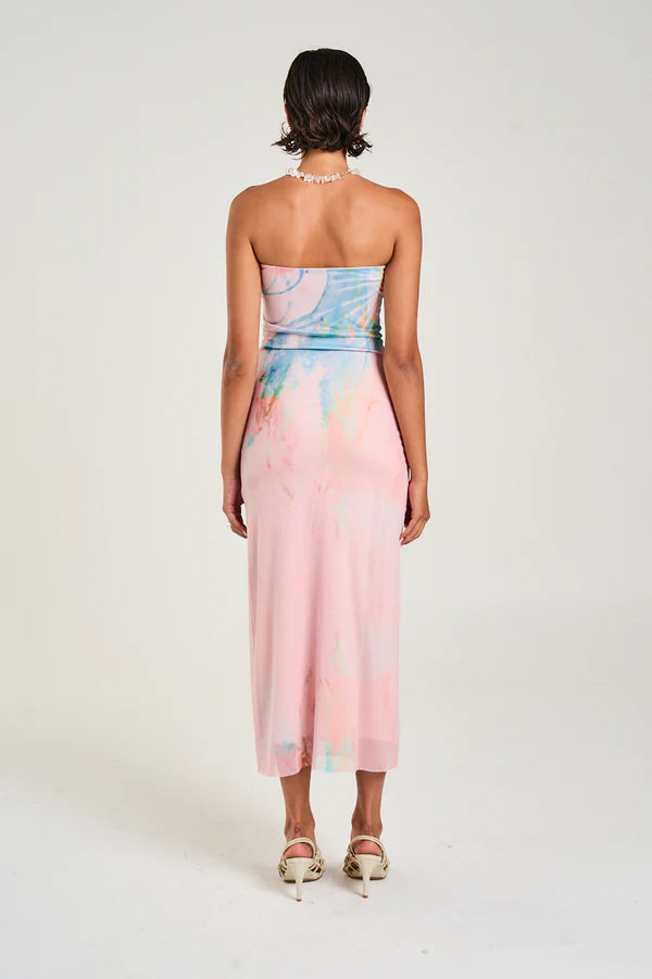 The Strapless Slip Dress - Medusa  Print