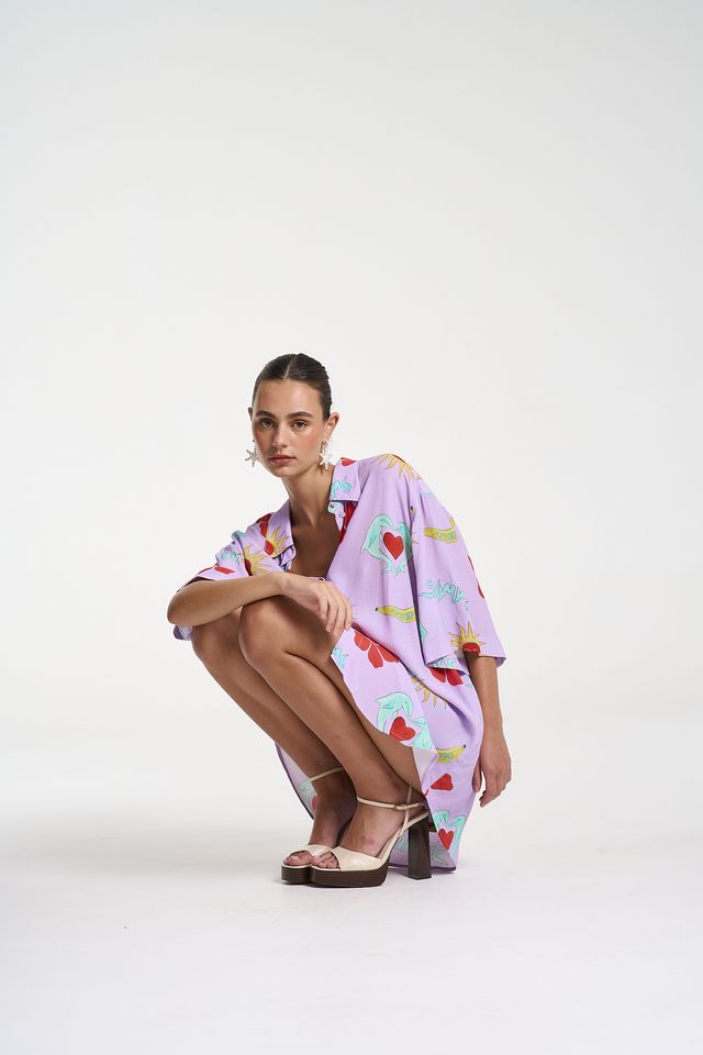 Big Shirt - Lilac Troppo