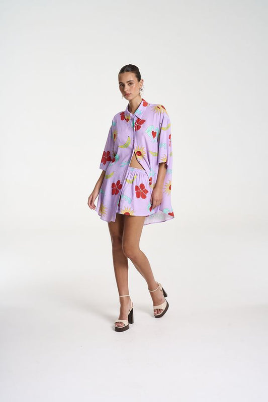 Big Shirt - Lilac Troppo