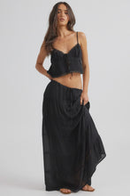 Load image into Gallery viewer, SNDYS - OPHELIA TIE UP CAMI - BLACK
