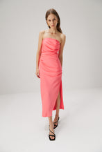 Load image into Gallery viewer, MISHA - SAOIRSE STRAPLESS MIDI DRESS WATERMELON PINK
