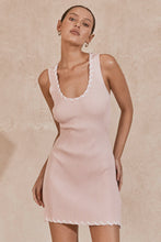 Load image into Gallery viewer, MON RENN - OUTLINE KNIT MINI DRESS - ICE PINK
