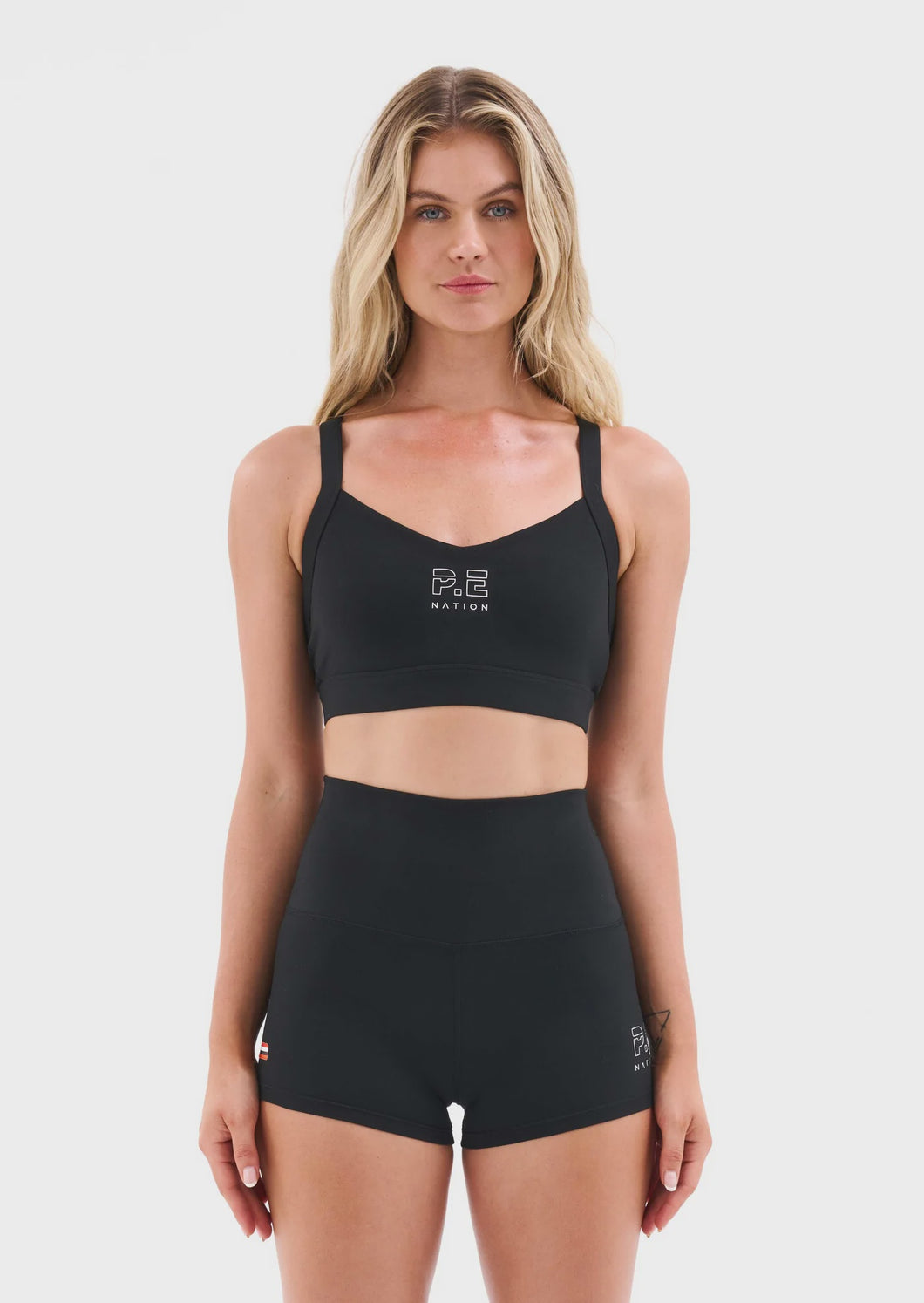 PE NATION-  RECHARGE SPORTS BRA IN BLACK