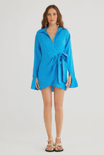 Load image into Gallery viewer, RUMER- AMALFI SHIRT DRESS - BLUE
