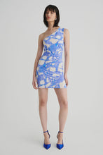 Load image into Gallery viewer, SUBOO-MARBLE RUCHED ONE-SHOULDER MINI DRESS
