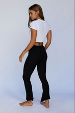 Load image into Gallery viewer, SNDYS - JELENA RIB PANT BLK
